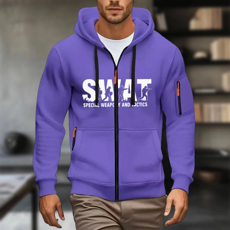 Mens Hoodies Sweatshirt New Casual Long Sleeve Hoodie Men Zipper Cardigan Hooded Sweatshirts