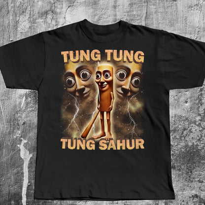 Tung Tung Tung Sahur Funny Baseball Bat Meme T-shirt Men Clothing Fashion Humor Style T Shirts Unisex Summer O-Neck Tops T Shirt