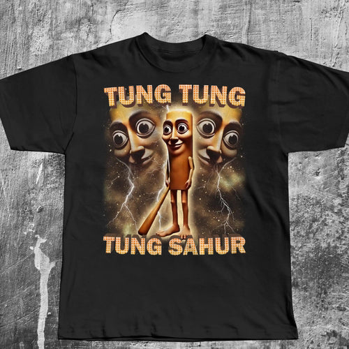 Tung Tung Tung Sahur Funny Baseball Bat Meme T-shirt Men Clothing Fashion Humor Style T Shirts Unisex Summer O-Neck Tops T Shirt
