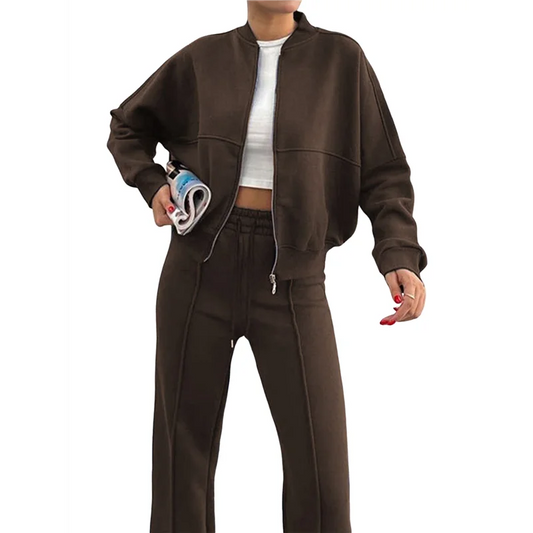 ASDS-Lounge Sets For Women Sweatsuit 2 Piece Outfits Sweatshirt Wide Leg Sweatpant Tracksuit Matching Set