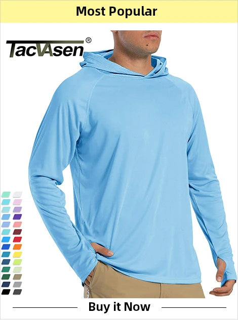 TACVASEN Men Outdoor T-shirts Work Polos Summer Quick Dry T-shirts Long Sleeve Lightweight Golf T-shirts Tee Tops
