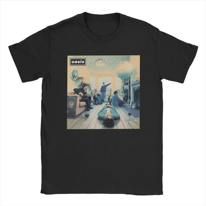 O-Oasis Rock Band T-Shirts for Men Women British Music Albums Vintage Tees Crew Neck Short Sleeve T Shirt Clothing Tops