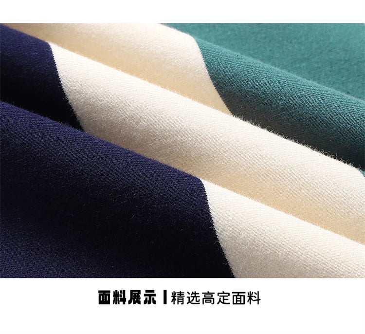 Men'S Classic Striped Polo Shirt Cotton Short Sleeve 2023 Summer Plus Oversize 4XL