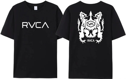 100% Cotton RVCA T Shirt Men Women THE BALANCE OF OPPOSITES Tee Tshirt Oversized Short Sleeve Design Brand T-shirt Top Clothes