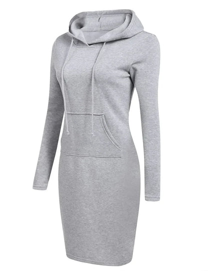 Autumn - Ready Ladies Hooded Dresses Blending Hoodie and Sweatshirt Elements for Fashionable Women's Wardrobe