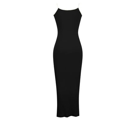 Fashion Sexy Skinny Kint Dress Backless Evening Maxi Dress Women Party Club Ladies Bodycon Peach Slim Hip Elegant Long Dresses