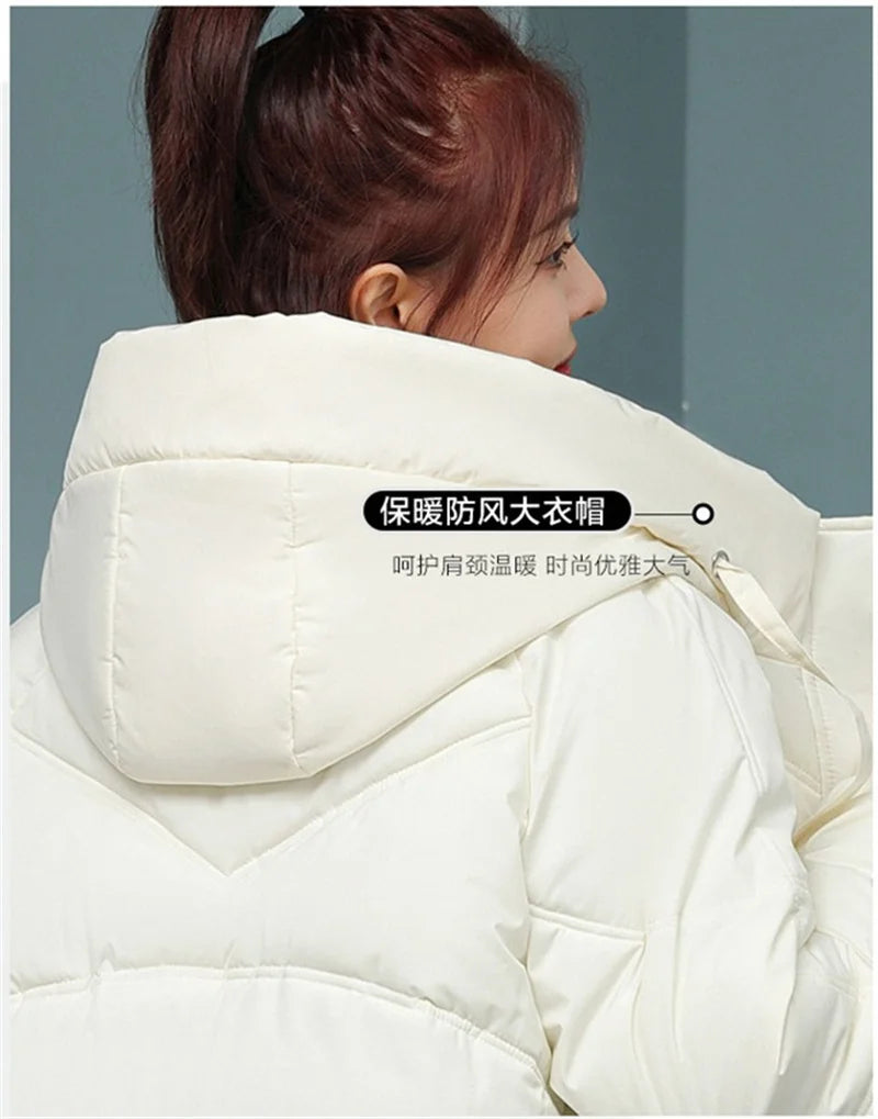 New Winter Women Jacket Coats Long Parkas Female Down Cotton Hooded Overcoat Thick Warm Jackets Windproof Female Outerwear