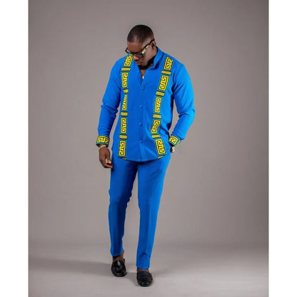 2026 new traditional men's suit luxury gentleman's shirt suit casual travel banquet men's two-piece set fashionable men's suit