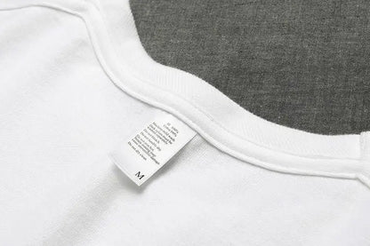 Heavyweight Impermeable 300g Carbon Matte Pure Cotton Thick Short Sleeved T-shirt Men and Women Pure White Simple Base Shirt