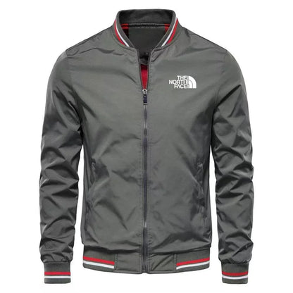 Men's outdoor sports windproof, waterproof and sun-proof hoodless slimming jacket, woven casual multi-functional jacket