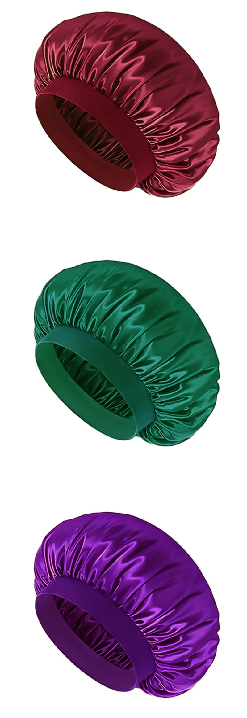 Baby Kids Satin Wide Band Sleeping Hat Beige Black White Pink Purple Bonnet Cap Turban Hat Wide Elastic Bands Night Sleep Cap