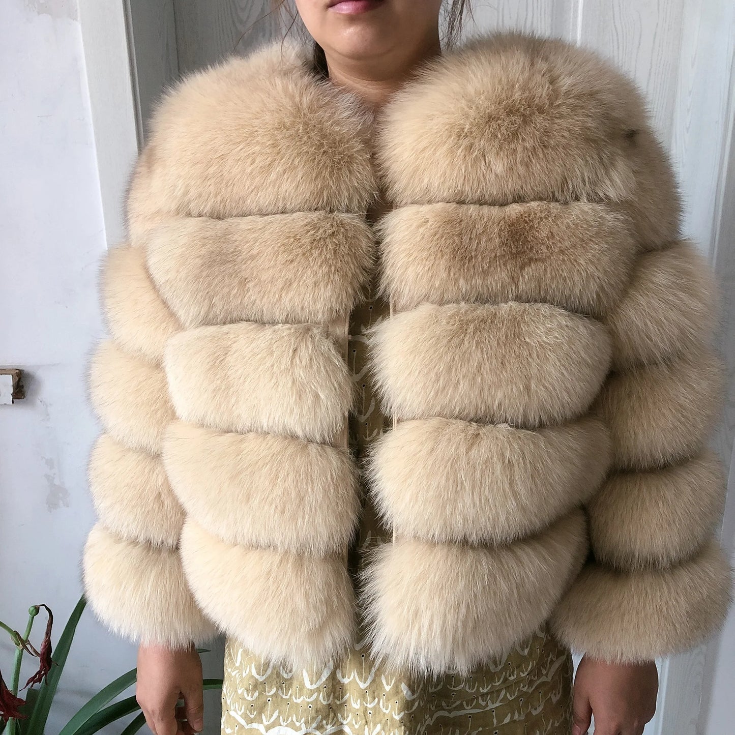 New Real fox fur coat women's winter warm 100% natural fur jacket Short Raccoon fur coat women's  high quality hot sale