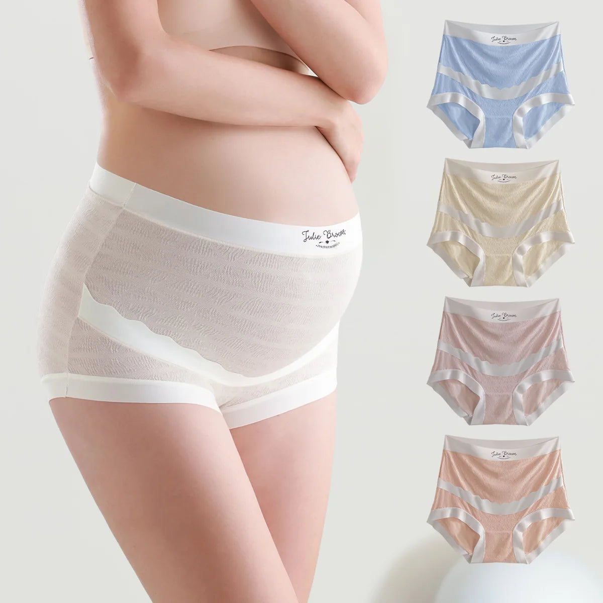 3pcs Plus Size Soft and Comfortable Maternity Panties Thin Breathable High Waist Support Belly Underwear Pregnancy Briefs
