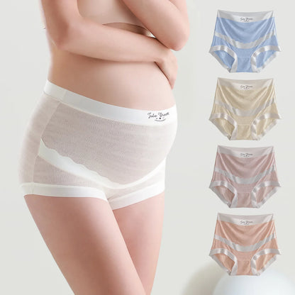 3pcs Plus Size Soft and Comfortable Maternity Panties Thin Breathable High Waist Support Belly Underwear Pregnancy Briefs