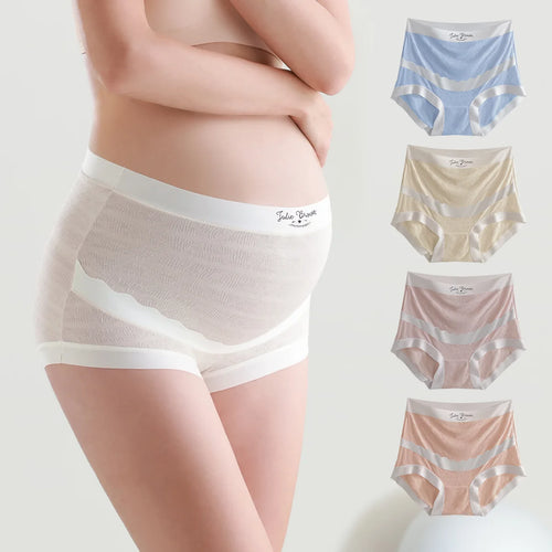 3pcs Plus Size Soft and Comfortable Maternity Panties Thin Breathable High Waist Support Belly Underwear Pregnancy Briefs