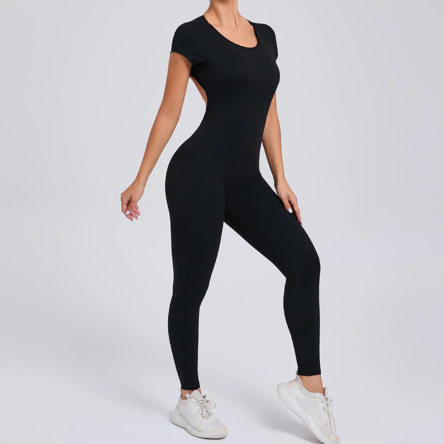 2025 Yoga Jumpsuit Fitness Sports Overalls Gym Clothing Set Wear Pilates Workout Clothes Women Short Sleeves Outfit Activewear