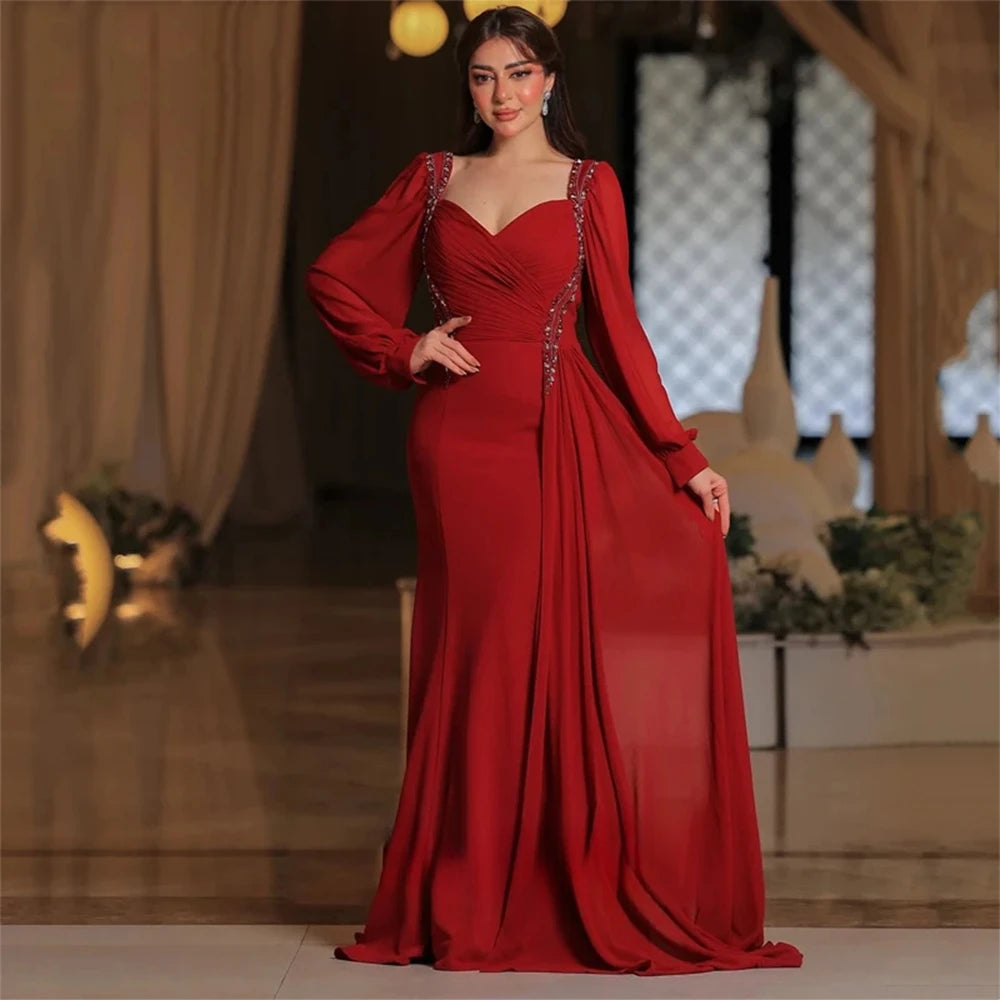 Customized Sweetheart Long Evening Dresses Elegant Formal Occasion Prom Gowns Bead Crystal  2025/2026 Floor Length Prom Dresses