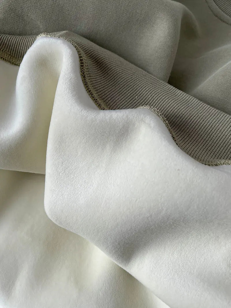 NS Pure Color Lazy Loose BF Hoodie Women's Simple Shape Sweatshirt Long Sleeve Letter Embroidery Top Casual Style Cotton Blend