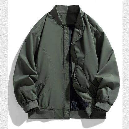 2025 autumn new men's pilot jacket fashion casual light solid color baseball uniform sportswear jacket, DIY LOGO S-4XL