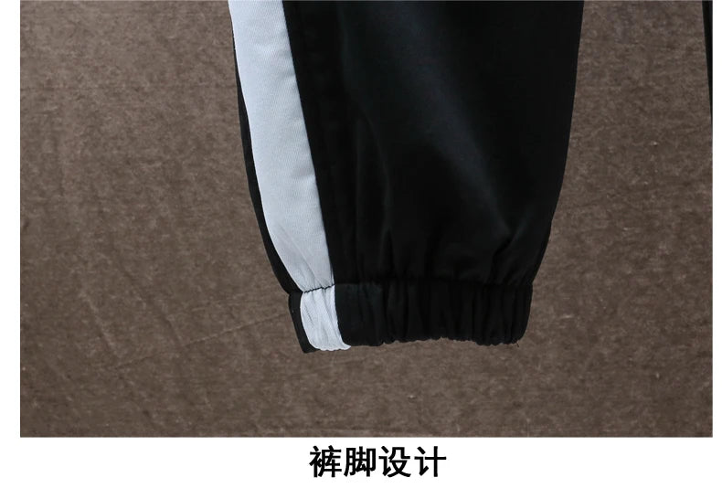 Autumn Casual Men Sets Two Pieces Fashion Korean Trend Hooded Jacket + Pants Spring Sweatshirt Sportswear Man Suit