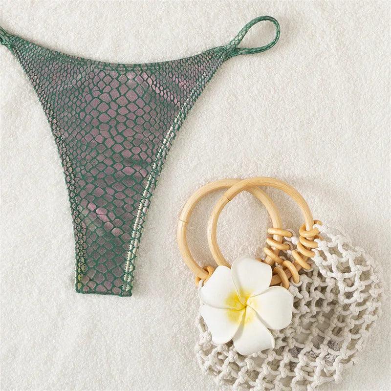 Sexy Push Up Bikinis Sets for Women Swimwear Micro Thong Swimsuits Back Kontted Bathing Suit Brazilian Bikini Mujer Beachwear