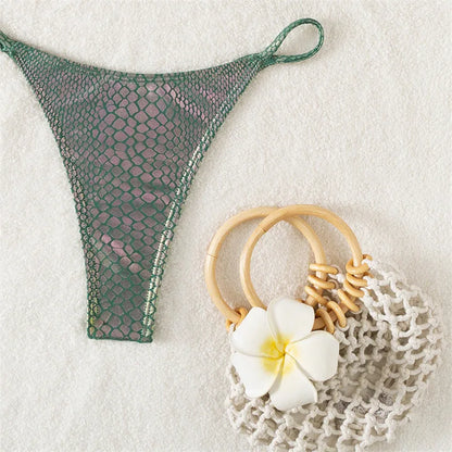 Sexy Push Up Bikinis Sets for Women Swimwear Micro Thong Swimsuits Back Kontted Bathing Suit Brazilian Bikini Mujer Beachwear