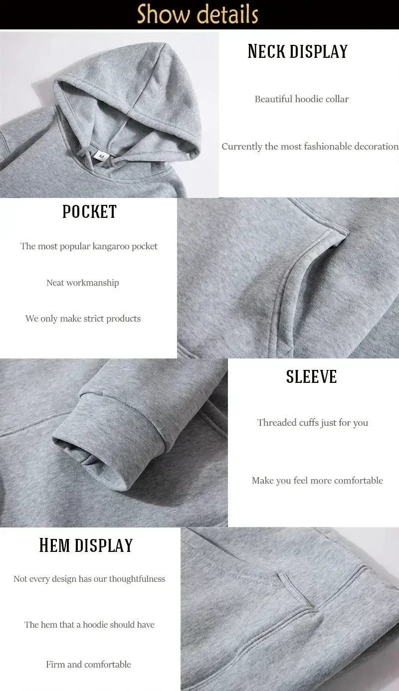 Fleece Men's Women Oversize Casual Sweatshirt Hoodies Couple Unisex Pullover Autumn Winter Loose Cotton Sport Hoody Clothing Top