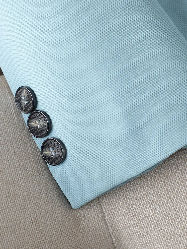 Fashion Women Casual Blazer Ladies Pink Black Blue Coffee Long Sleeve Single Button Female Jacket For Autumn Winter