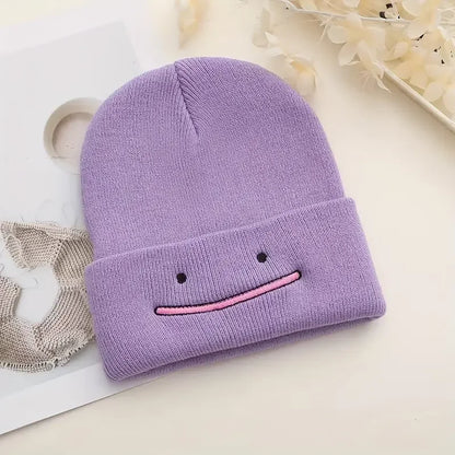 Knitted Beanies Hats Lovely Alien Ghost Skull Embroidery Cap for Autumn Winter Men Cap Warm Melon Cap Street Head Women Gifts