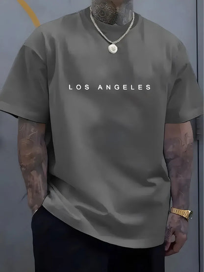 American style new summer men's letter printed comfortable and breathable round neck T-shirt outdoor casual top