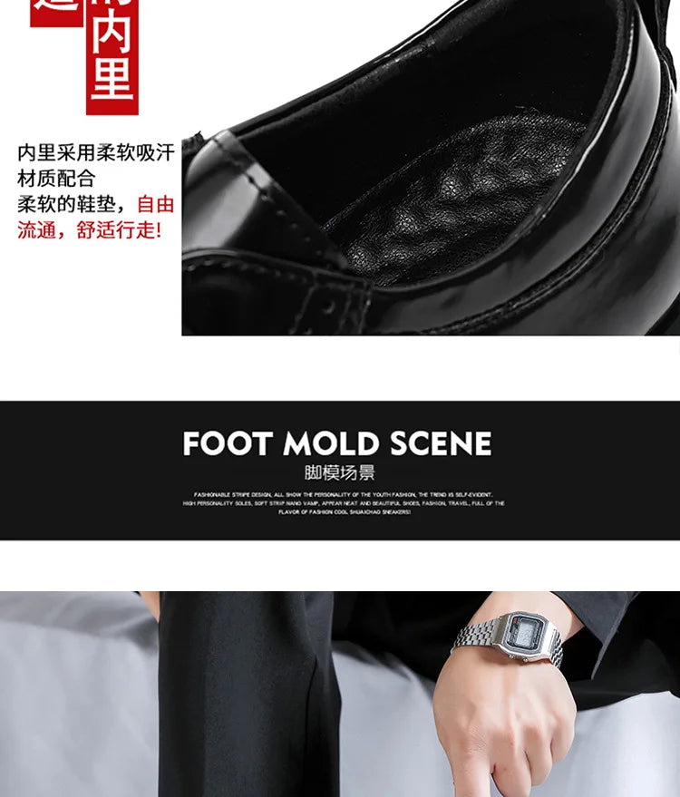 Brand Man Shoes Formal Green Glossy Leather Shoes for Men Lace Up Oxfords for Male Wedding Party Office Business Casual Shoe Men