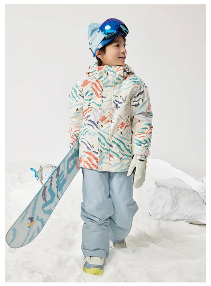 VECTOR Ski Pants Boys Girls Children Outdoor High-quality Windproof, Waterproof and Warm Snow Winter Ski Snowboard Pants Brand