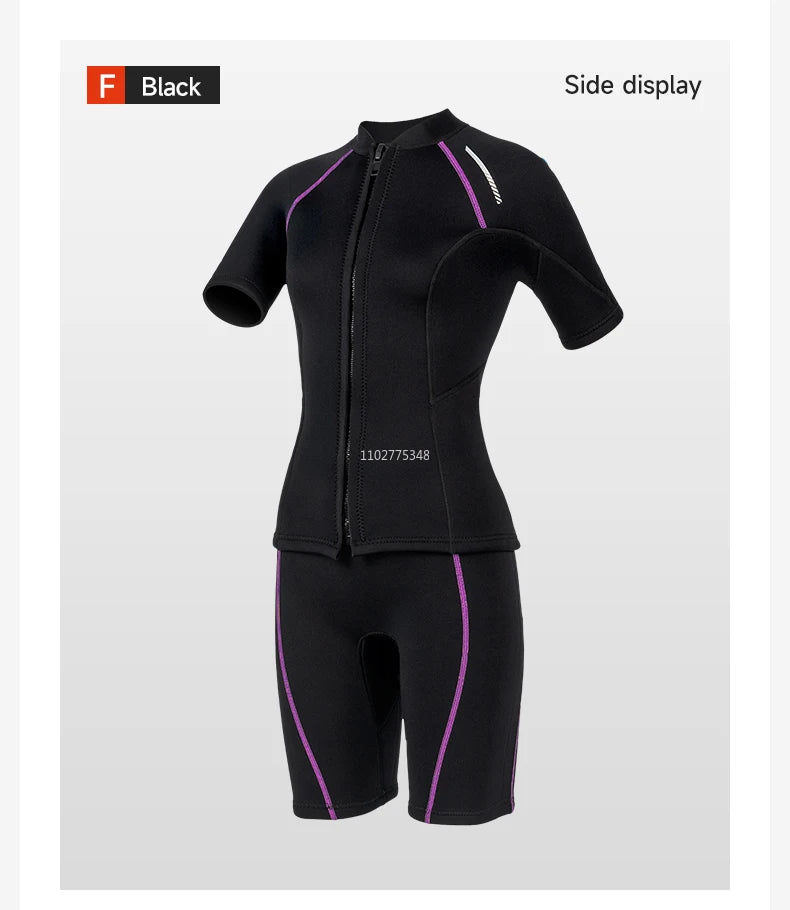 Wetsuit for Men Women Jacket Pants1.5mm Neopreno Diving Suit Short Sleeve Swimwear Snorkeling Surfing Swimsuits Kitesurf