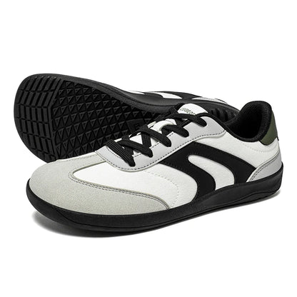 HOBIBEAR Barefoot Wide Toe Sneakers Unisex Zero Drop Minimalist Canvas Shoes Non Slip Lace Up Walking Sneaker