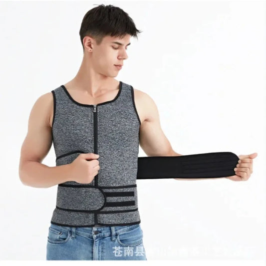 Body Shaper Mens Waist Corset Slimming Belt Belly Underwear Fat Burner Chest Abdominal Binder Sweating Man Reductive Girdle