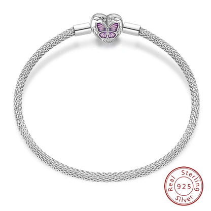 Bracelet Silver 925 Original 17-20CM Star Moon Sun Four Leaf Clover Green Zircon Bracelets Fit DIY Charms Birthday Jewelry Gifts