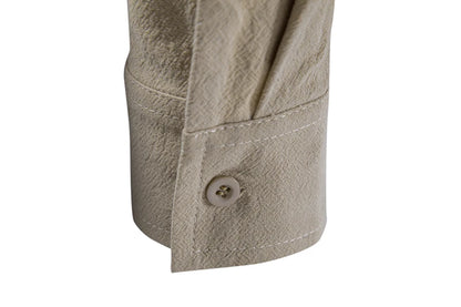 New Men's Casual Blouse Cotton Linen Shirt Tops Long Sleeve Tee Shirt Spring Autumn Slanted Placket Vintage Yoga Shirts