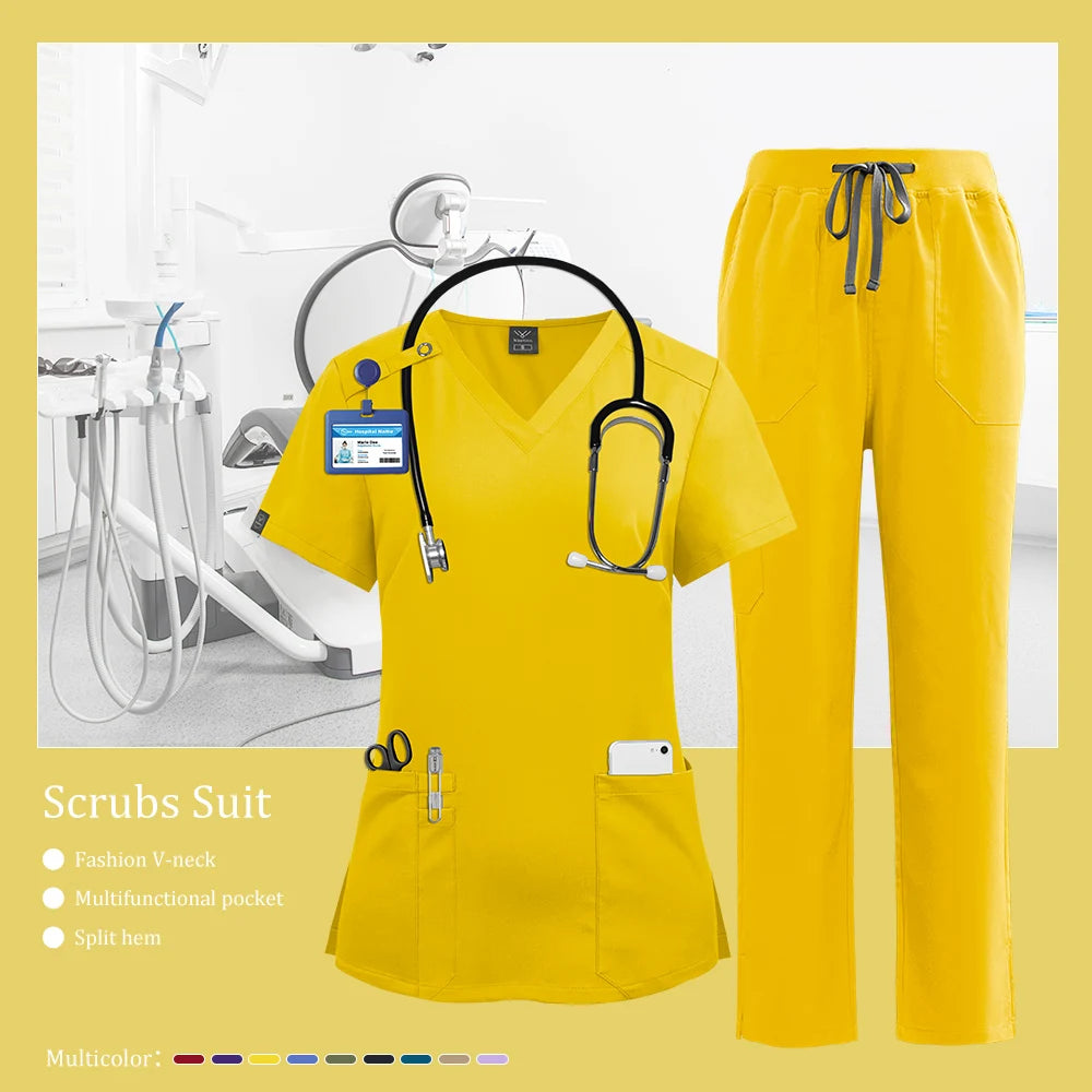 Pet Grooming Institution Room Scrubs Uniform Women Surgery Workwear Beauty Salon Work Clothes Nursing Scrub Medical Suits Unisex