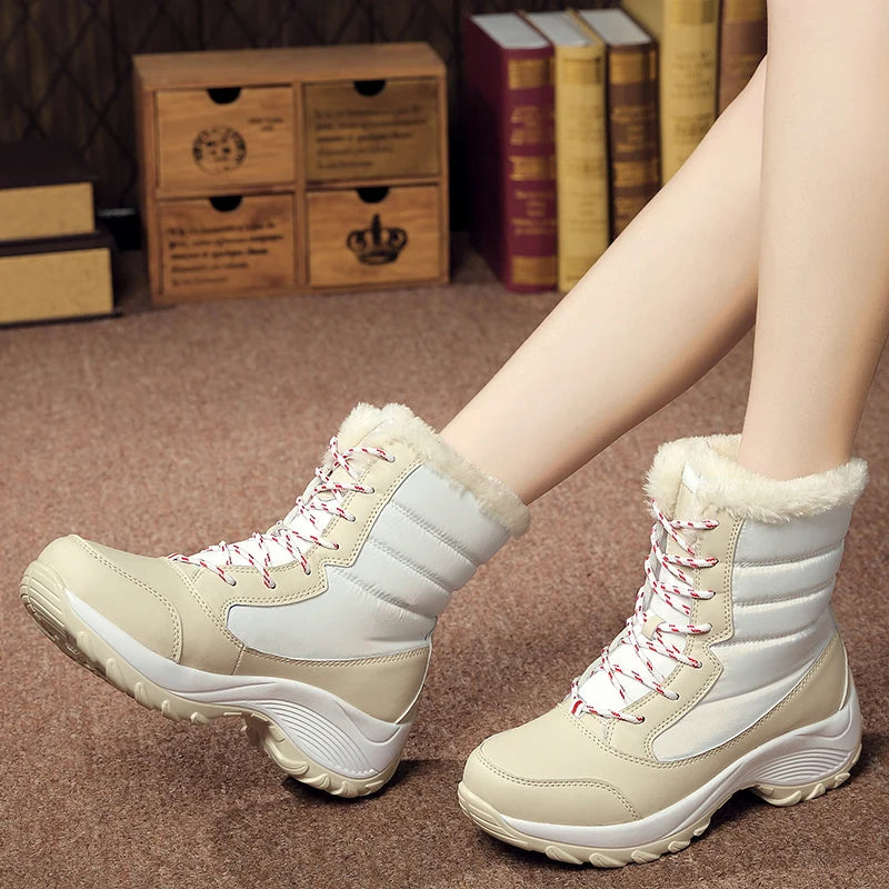 Snow Boots Women New Ladies Shoes Platform Shoes Woman Flat Keep Warm Boots Ladies Casual Plush Botas Mujer Winter Shoes Women