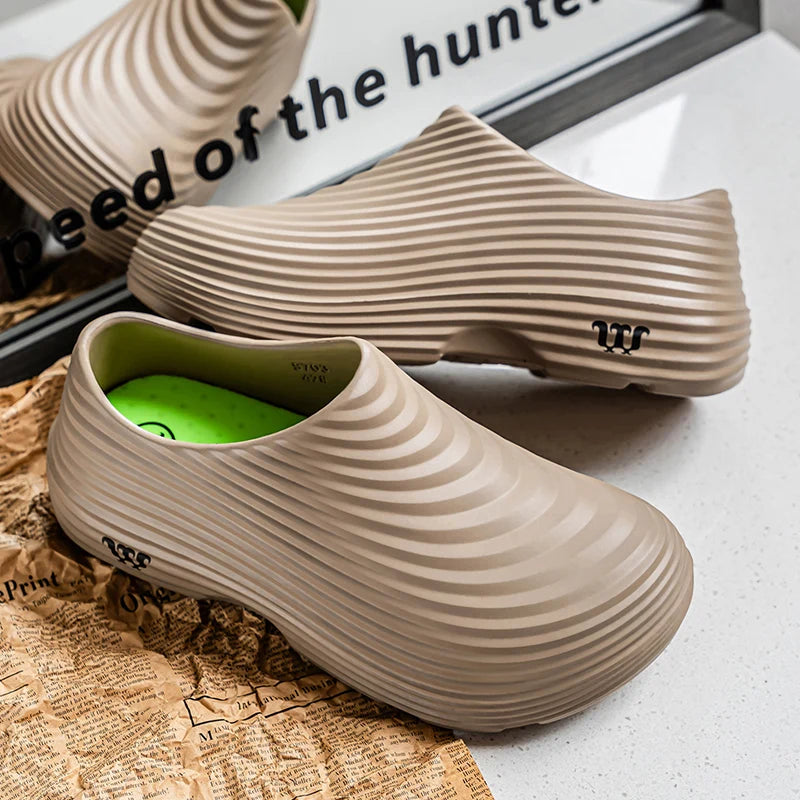 Waterproof Anti-skid Oil Proof Chef Kitchen Shoes Soft Working Footwear Without Steel Cap Clogs Garden Beach Shoes Summer