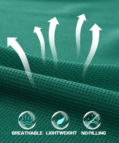 TACVASEN Men Outdoor T-shirts Work Polos Summer Quick Dry T-shirts Long Sleeve Lightweight Golf T-shirts Tee Tops