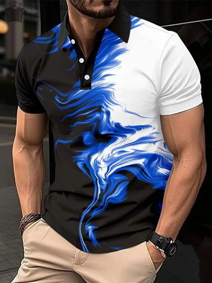 Summer New Men's Casual Sports Short Sleeved Polo Shirt Fashionable And Comfortable T-Shirt Men Breathable Polo Shirt Men's Tees