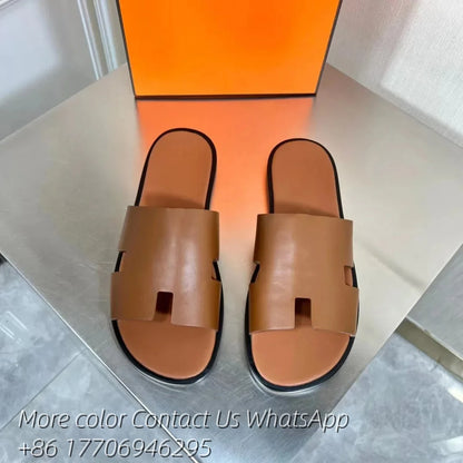 2025 Slipper Designer Mens Slides Flat Summer Sandals Sandale Shoes Ladies Classic Brand Casual Woman Outside Beach Slippers