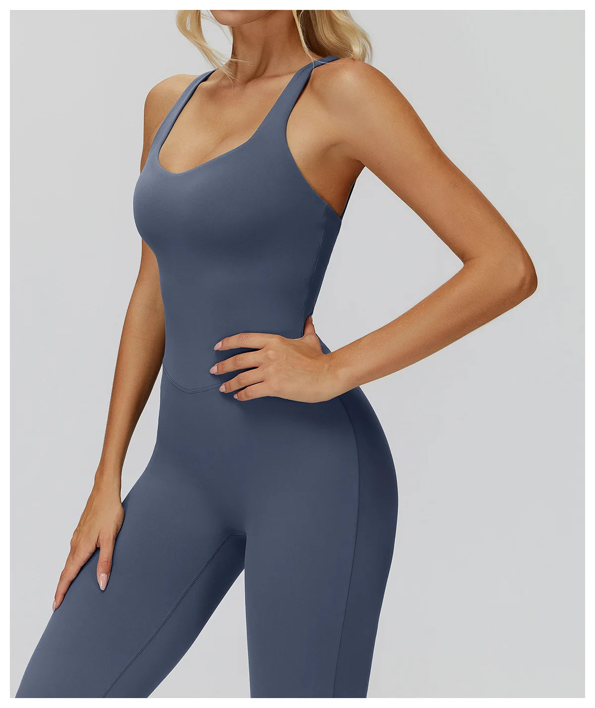 Sexy Back V Jumpsuit Gym Set Women Training Yoga Suit Sportswear Women Sports Jumpsuit Fitness Rompers Stretch Workout Bodysuits