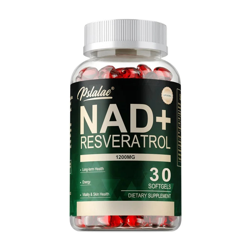 NAD+ Resveratrol - Supports Cell Health, Brightens Skin, Improves Energy and Vitality, Antioxidant