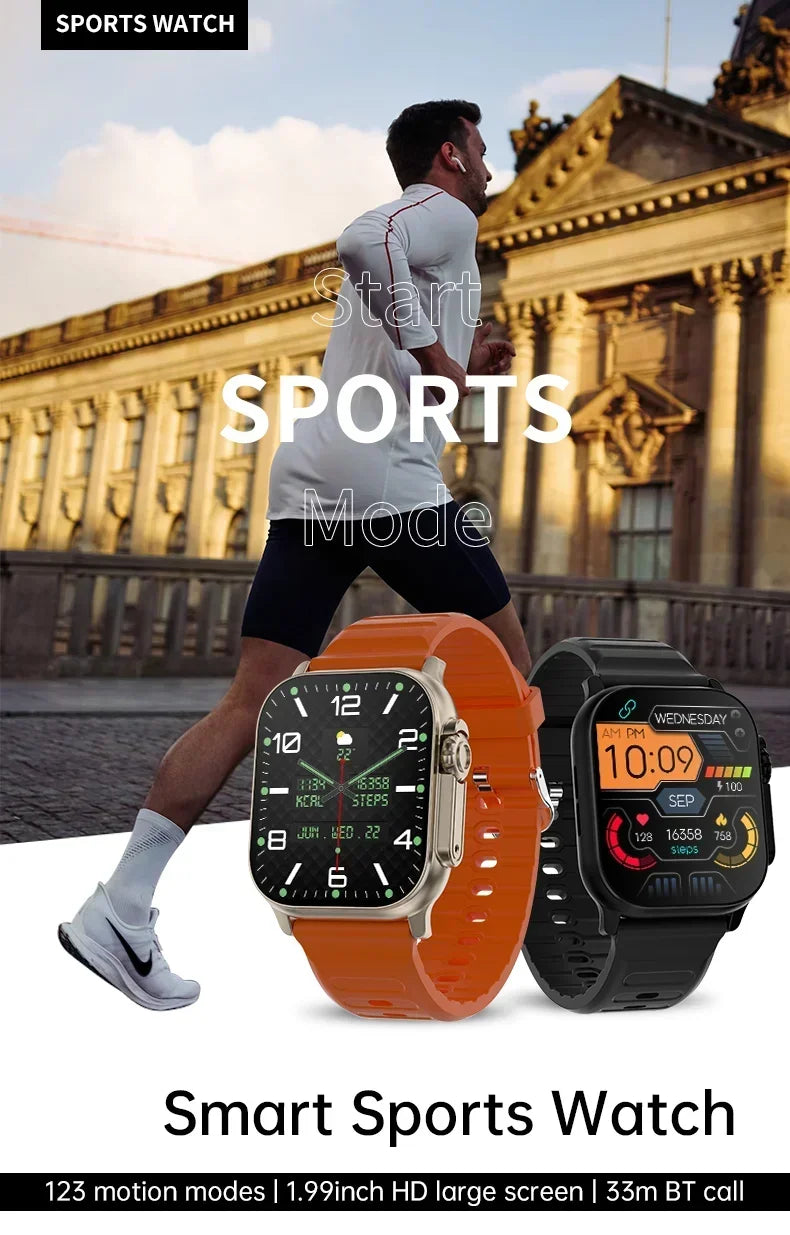 New Smartwatch Men 49mm Series 8 2.3"AMOLED Screen NFC Compass Waterproof For Apple Watch IWO Ultra 8 Smart Watches 2026 Android