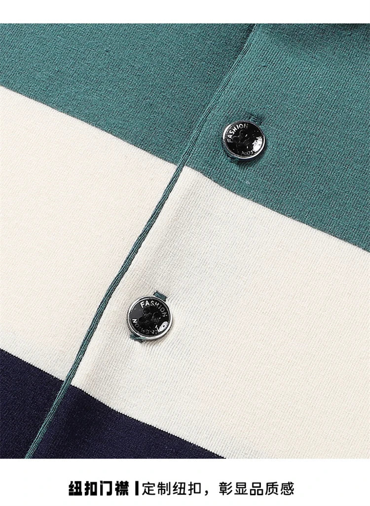 Men'S Classic Striped Polo Shirt Cotton Short Sleeve 2023 Summer Plus Oversize 4XL