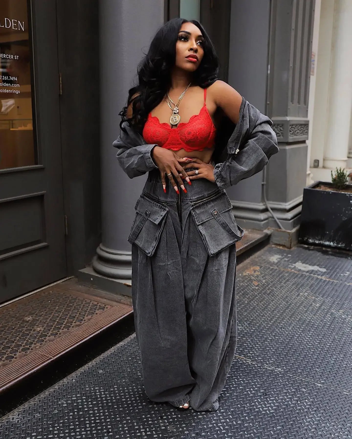 Denim Two Piece Sets Women Coat Jacket Wide Leg Pants Jeans Suits Matching Sets Trousers Outfits 2025/2026 Y2k Streetwear Party