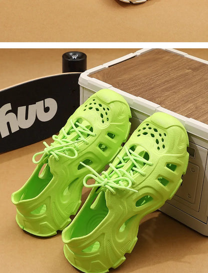 Super Cool Beach Sandals Comfortable Thick EVA Soles Antislip Outdoor Slippers Fashion Slides Street Normal Style Shoes