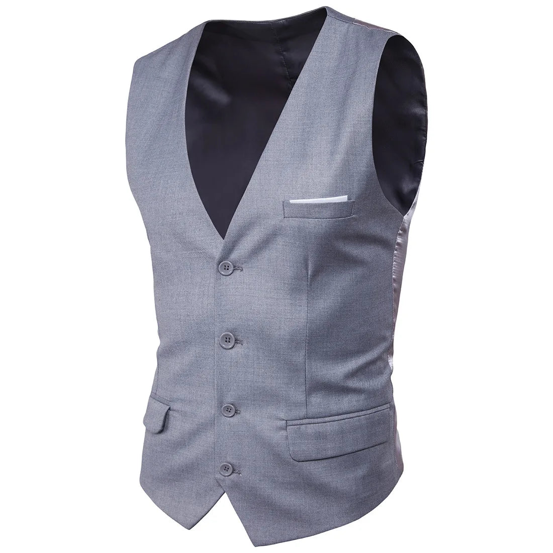 High Quality Men Suit Vest Waistcoat Business Casual Slim Groom Groomsman Wedding Men's Dress Blazer Vests 9 Colors Formal Party